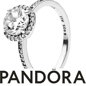 Pandora Silver Halo Ring with Clear Stones